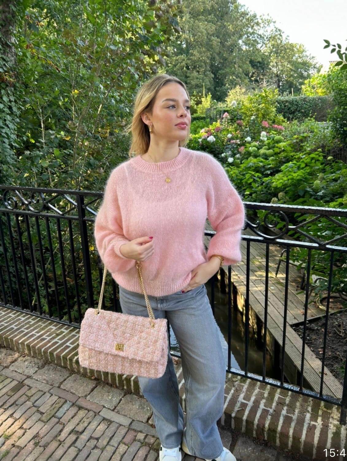 Amore schoudertas roze