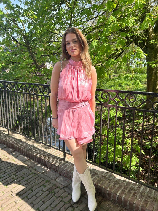 Rosa shimmer playsuit