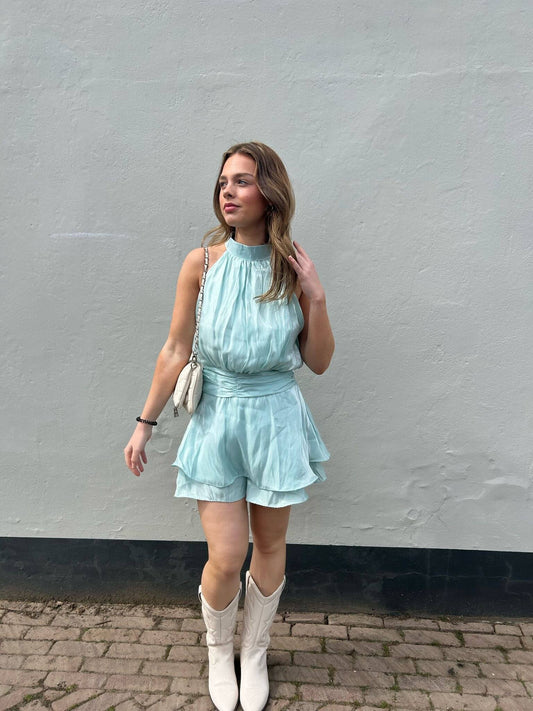 Azzurro shimmer playsuit