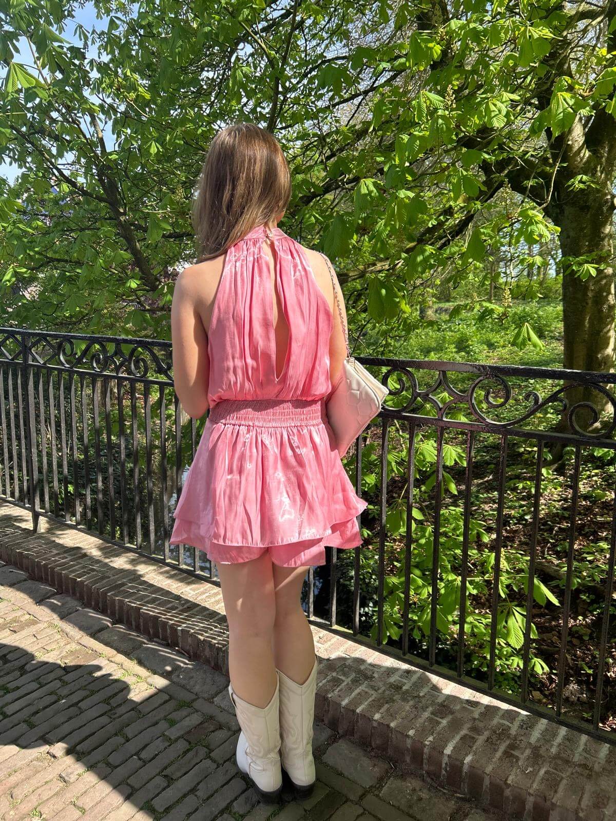 Rosa shimmer playsuit